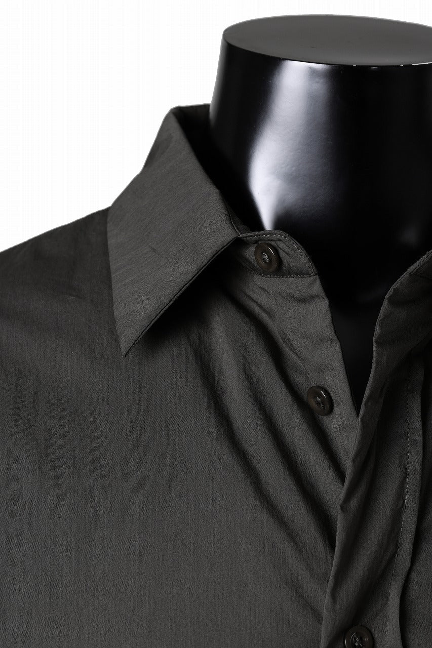 Ten c PADDED SHIRT / PIECE DYED COTTON/NYLON POPLIN (DARK GREEN) - Image 12