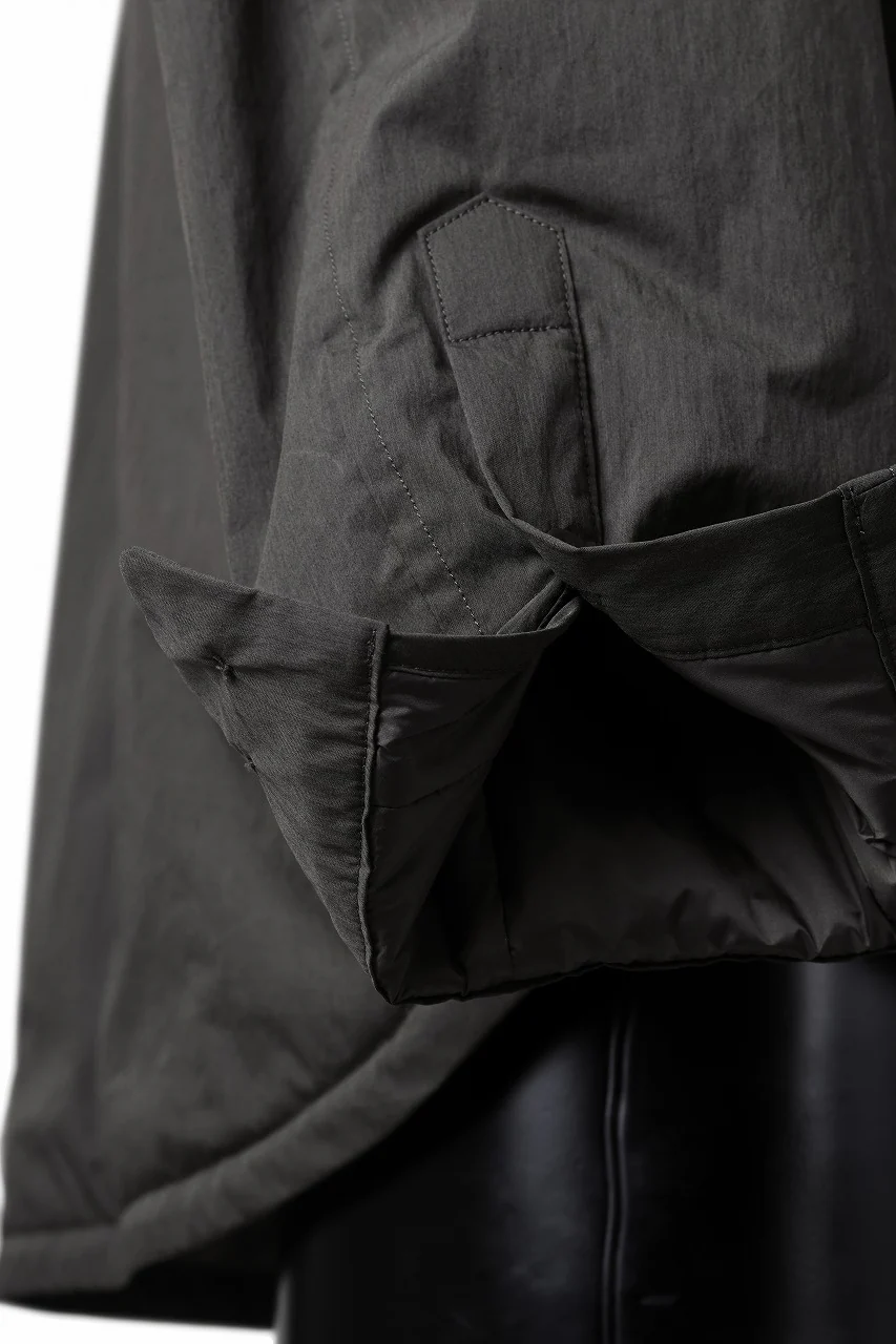 Ten c PADDED SHIRT / PIECE DYED COTTON/NYLON POPLIN (DARK GREEN) - Image 18