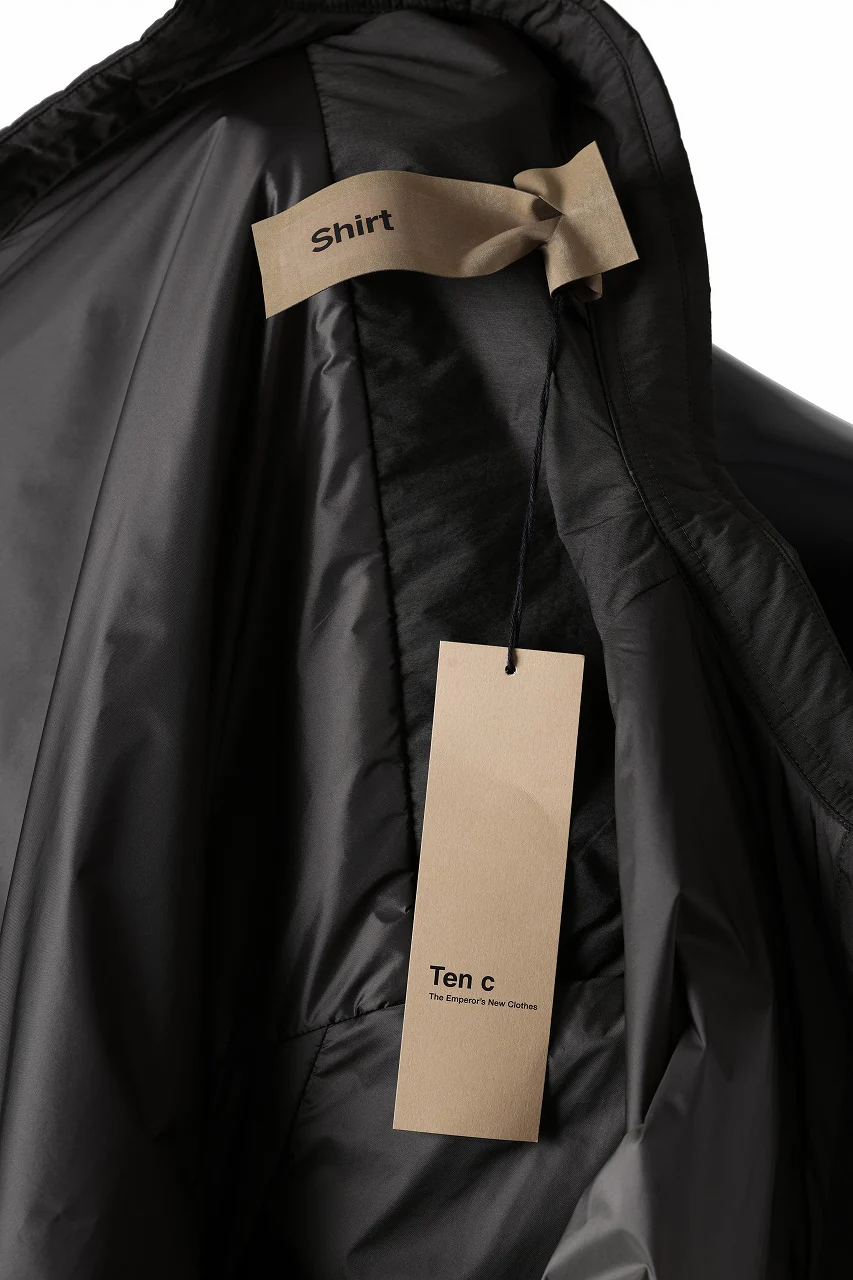 Ten c PADDED SHIRT / PIECE DYED COTTON/NYLON POPLIN (DARK GREEN) - Image 19