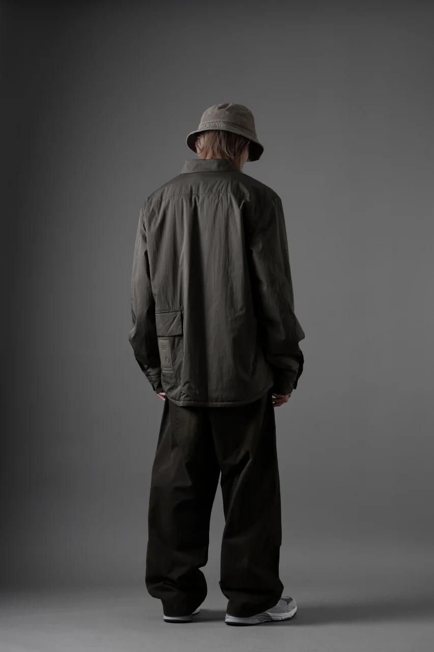 Ten c PADDED SHIRT / PIECE DYED COTTON/NYLON POPLIN (DARK GREEN) - Image 27