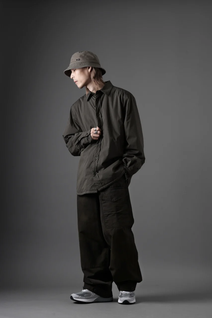 Ten c PADDED SHIRT / PIECE DYED COTTON/NYLON POPLIN (DARK GREEN) - Image 28