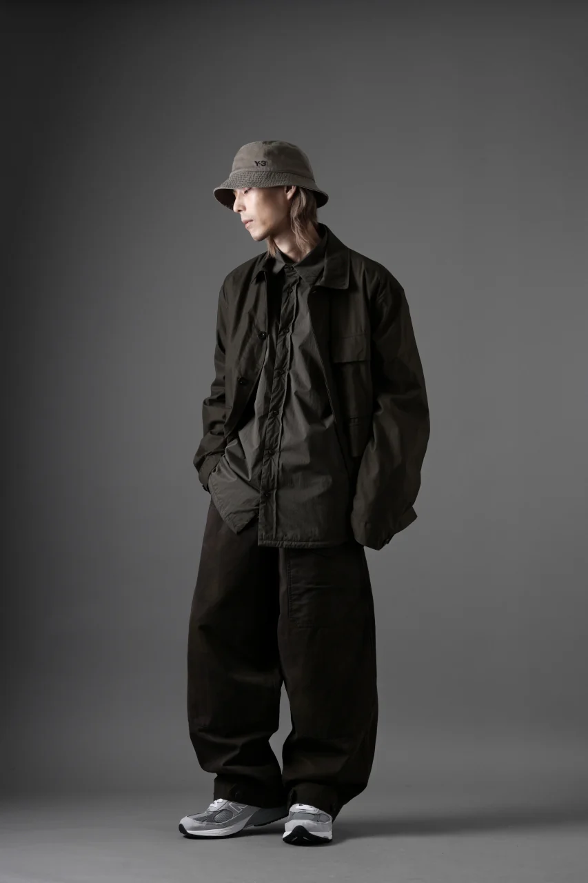 Ten c PADDED SHIRT / PIECE DYED COTTON/NYLON POPLIN (DARK GREEN) - Image 29
