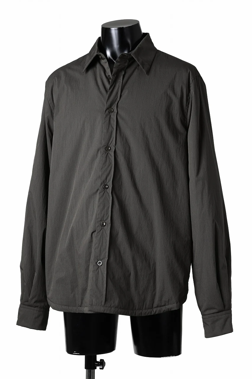 Ten c PADDED SHIRT / PIECE DYED COTTON/NYLON POPLIN (DARK GREEN) - Image 3