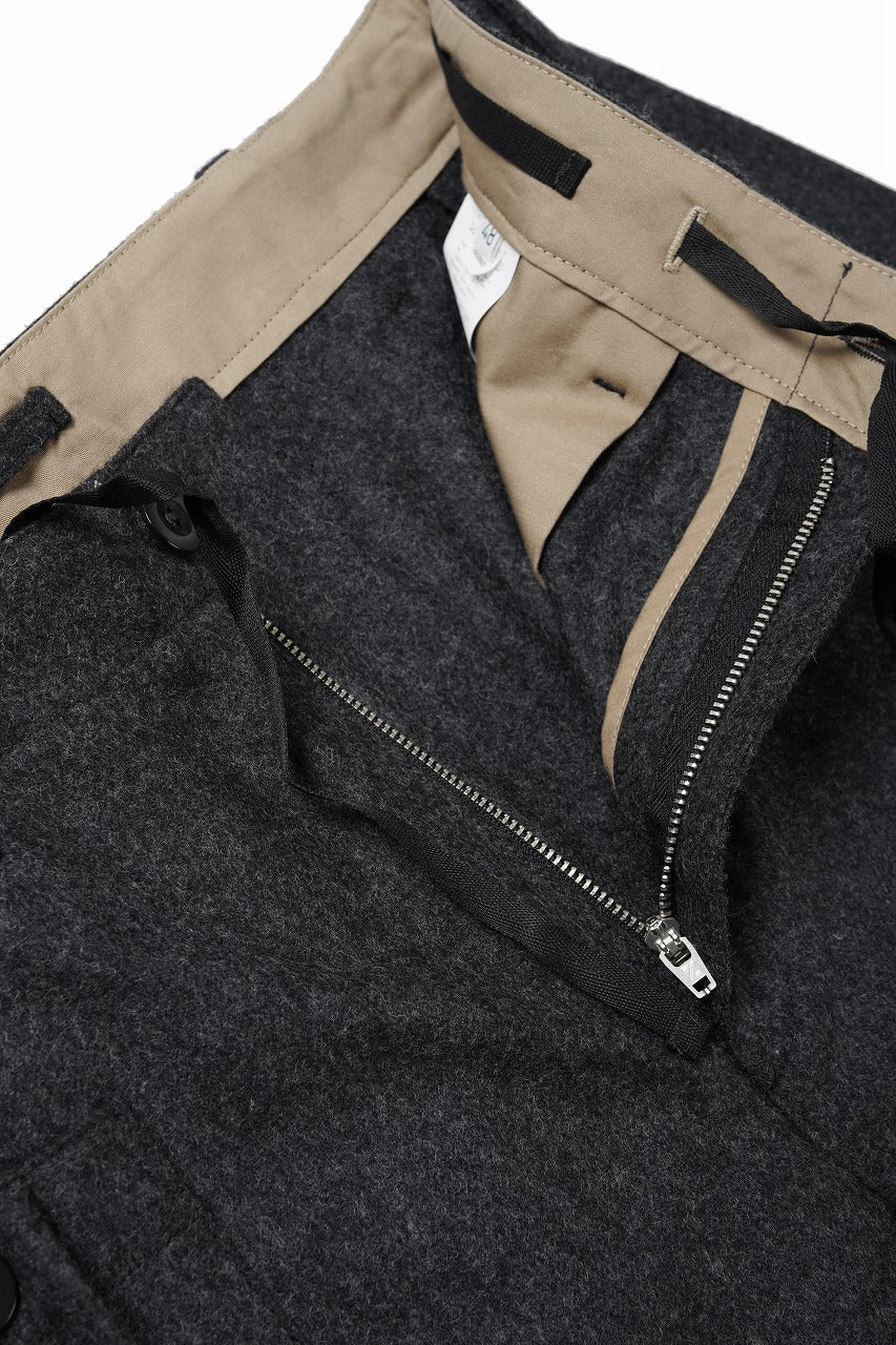 Ten c PANTALONE CARGO - TASCONATO / MILITARY WOOL FLANNEL (VEDVA NERA) - Image 7