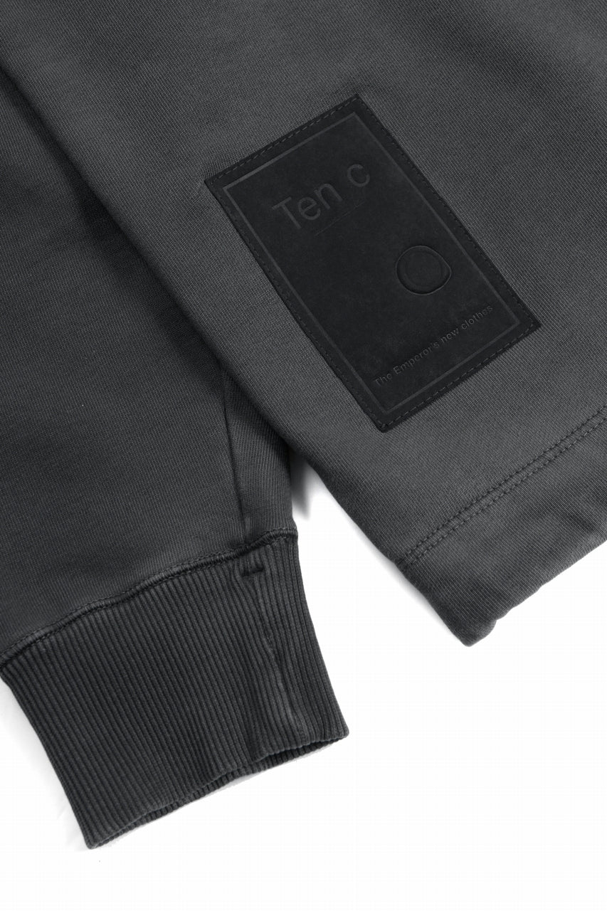 Ten c PULLOVER HOODY / AIR BRUSHED DIAGONAL FLEECE (BLACK) - Image 12