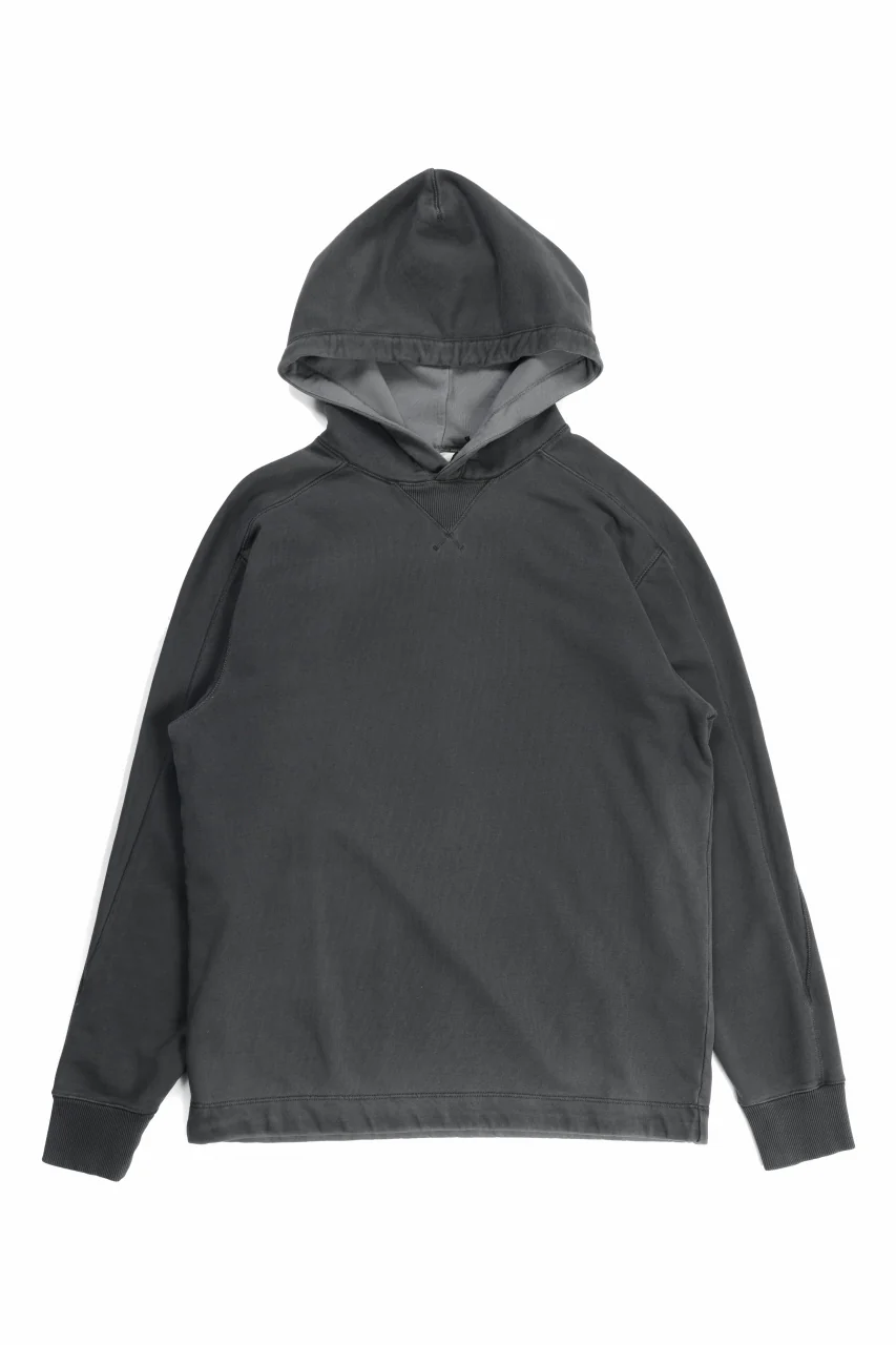 Ten c PULLOVER HOODY / AIR BRUSHED DIAGONAL FLEECE (BLACK) - Image 2