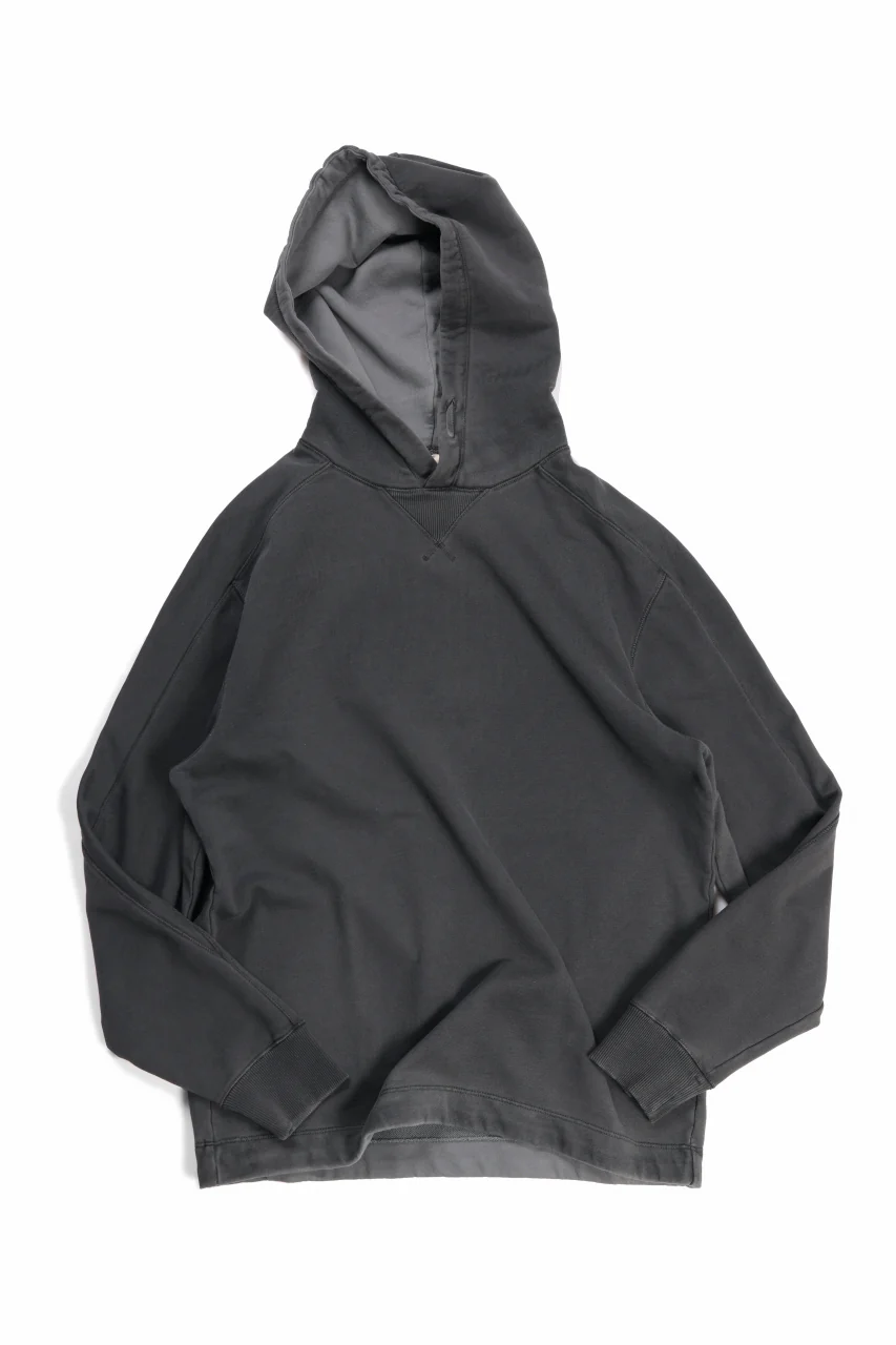 Ten c PULLOVER HOODY / AIR BRUSHED DIAGONAL FLEECE (BLACK) - Image 4