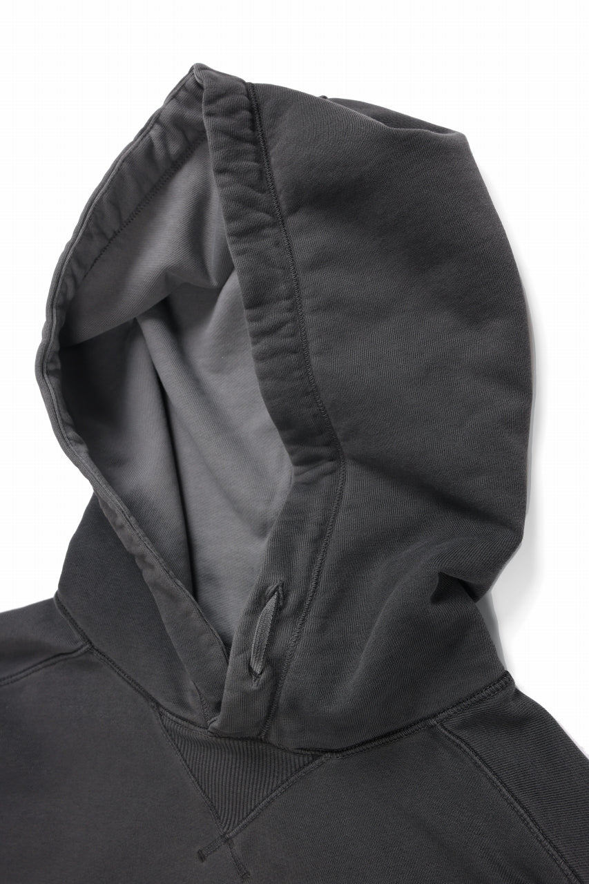 Ten c PULLOVER HOODY / AIR BRUSHED DIAGONAL FLEECE (BLACK) - Image 8