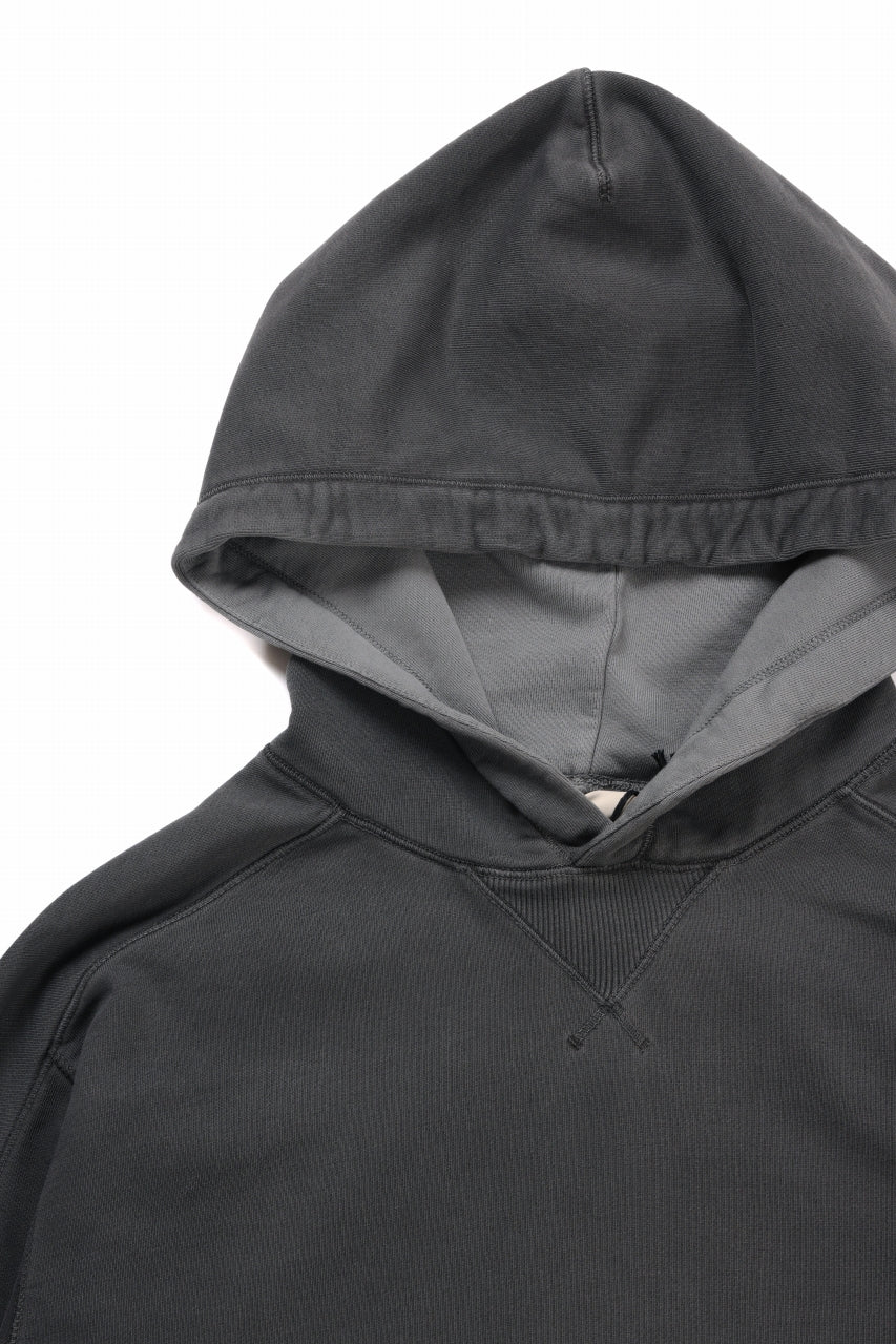 Ten c PULLOVER HOODY / AIR BRUSHED DIAGONAL FLEECE (BLACK) - Image 9