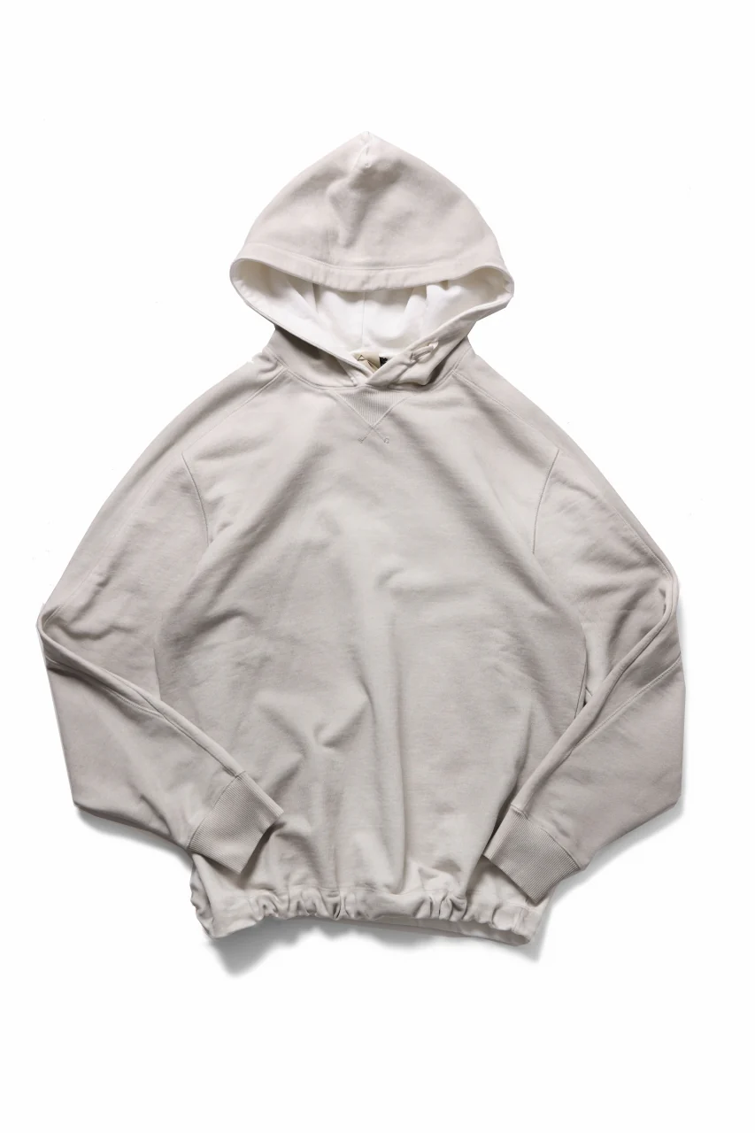 Ten c PULLOVER HOODY / AIR BRUSHED DIAGONAL FLEECE (STONE)