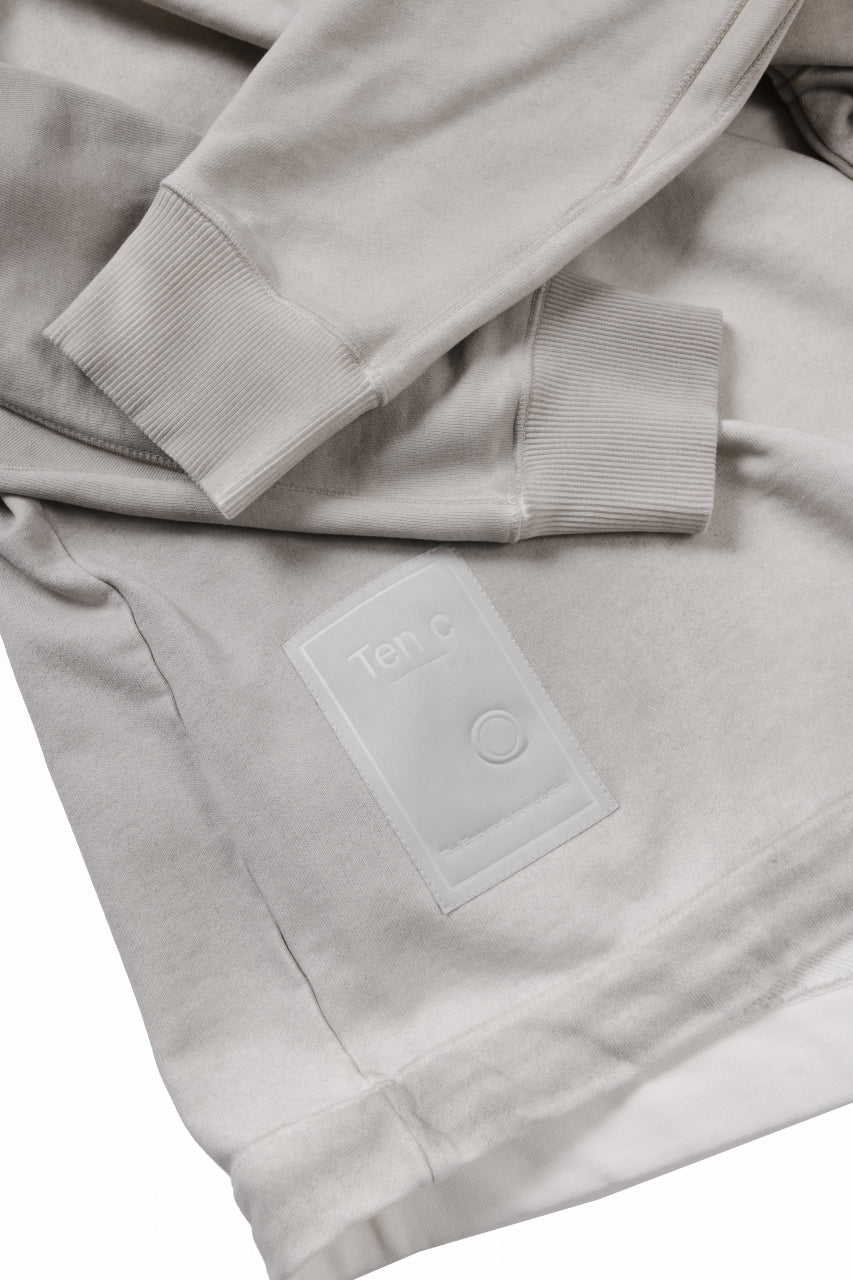 Ten c PULLOVER HOODY / AIR BRUSHED DIAGONAL FLEECE (STONE) - Image 16