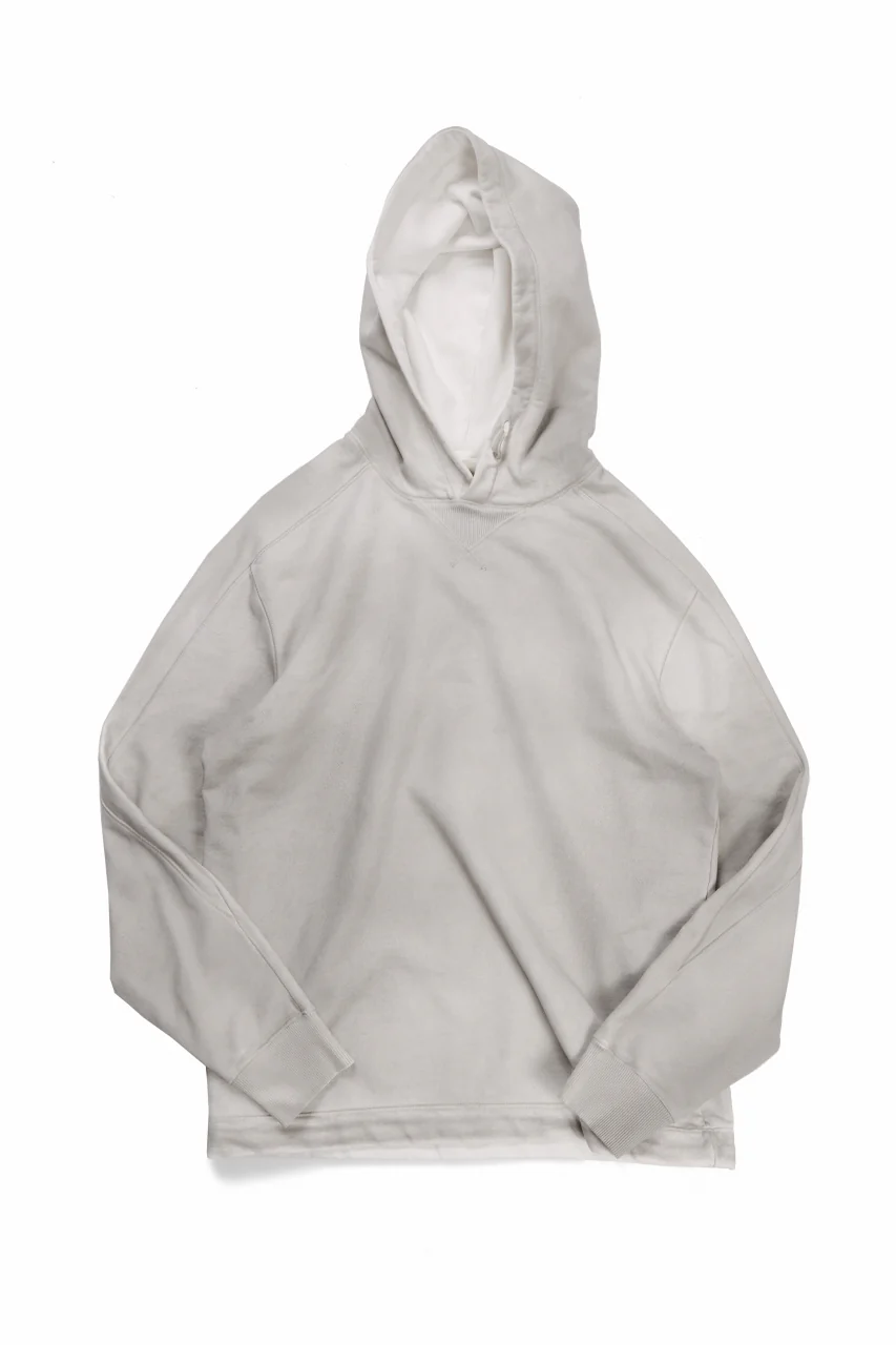 Ten c PULLOVER HOODY / AIR BRUSHED DIAGONAL FLEECE (STONE) - Image 4