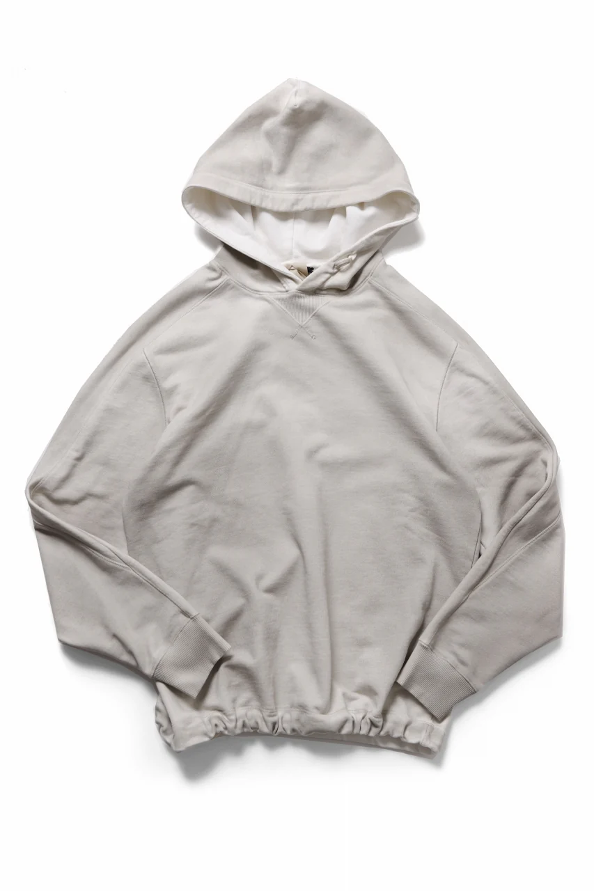 Ten c PULLOVER HOODY / AIR BRUSHED DIAGONAL FLEECE (STONE) - Image 6