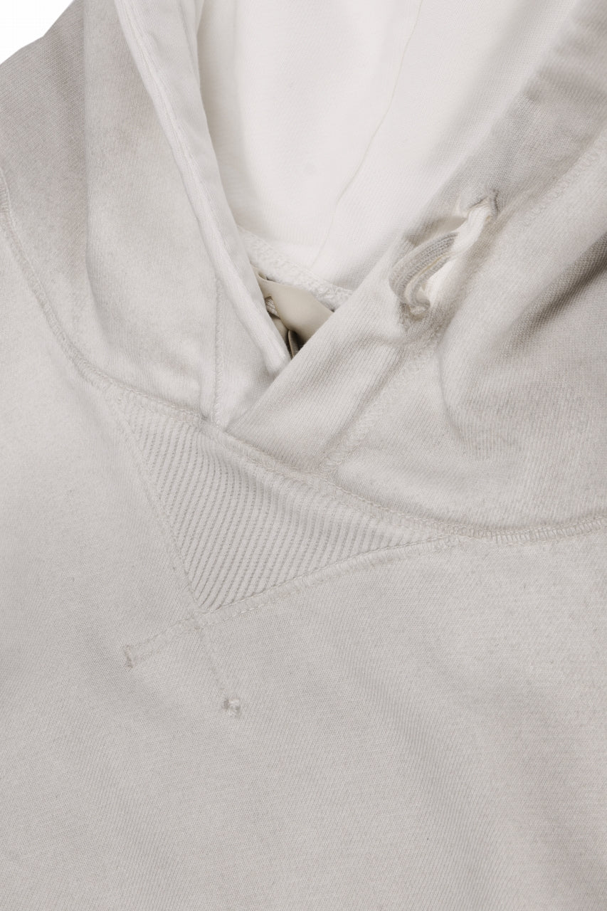 Ten c PULLOVER HOODY / AIR BRUSHED DIAGONAL FLEECE (STONE) - Image 9