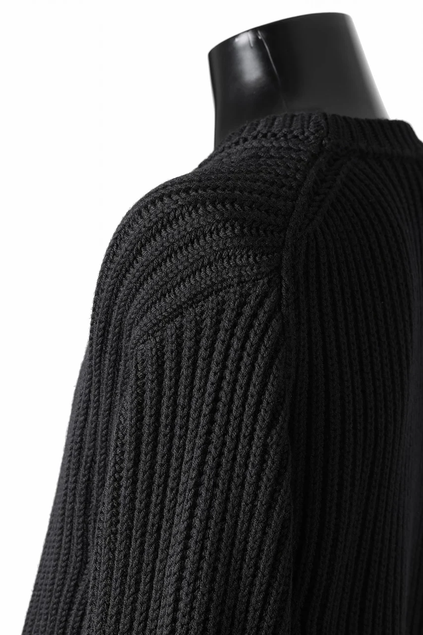 Ten c RIB SWEATER / MERINO WOOL EXTRA FINE (BLACK) - Image 13