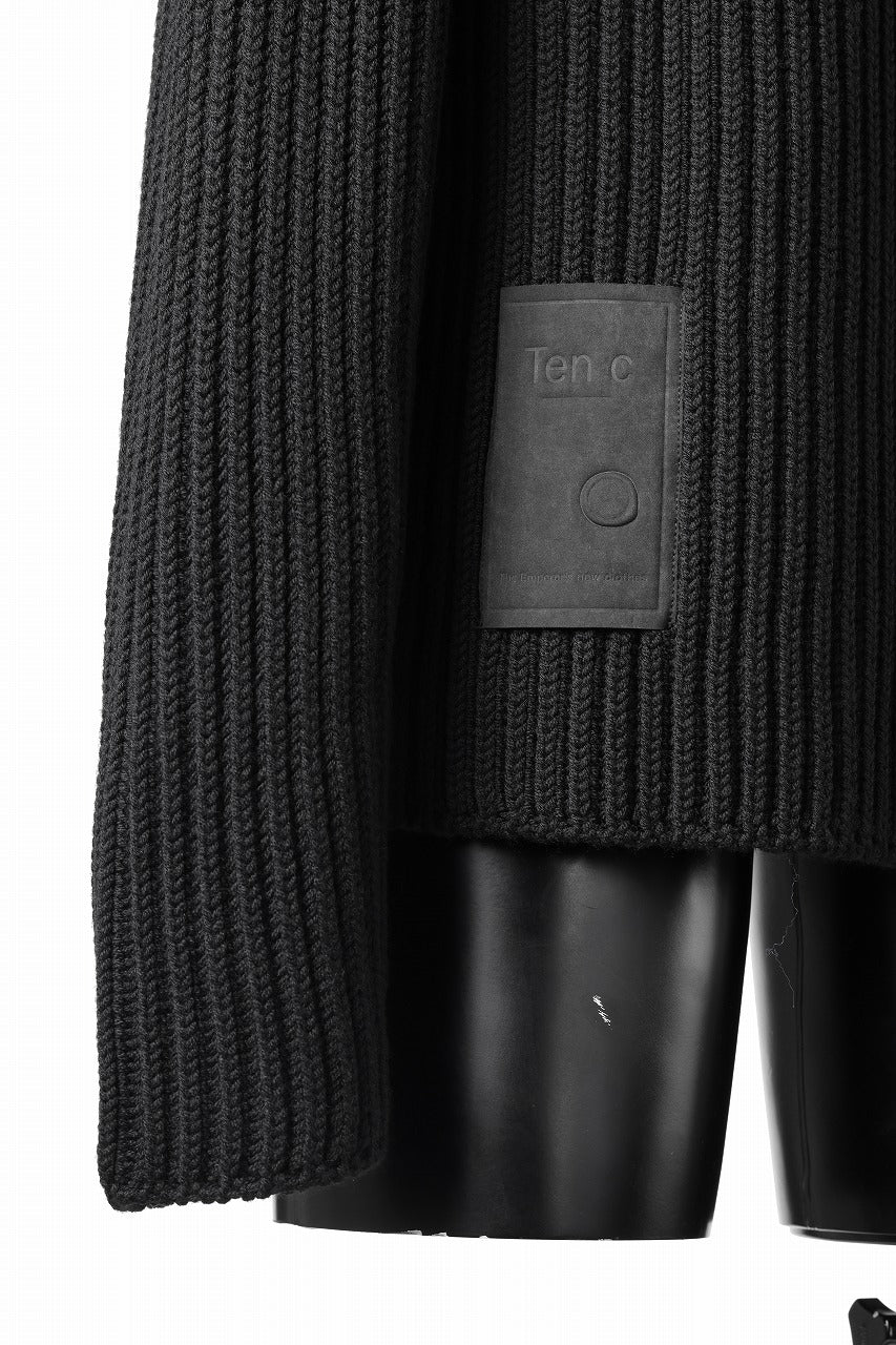Ten c RIB SWEATER / MERINO WOOL EXTRA FINE (BLACK) - Image 14