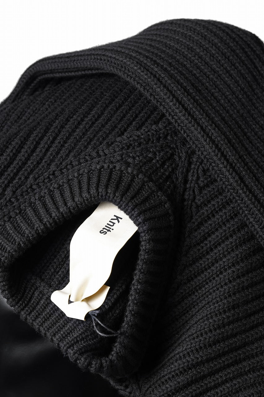 Ten c RIB SWEATER / MERINO WOOL EXTRA FINE (BLACK) - Image 17