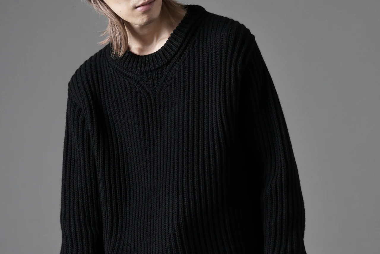 Ten c RIB SWEATER / MERINO WOOL EXTRA FINE (BLACK) - Image 26