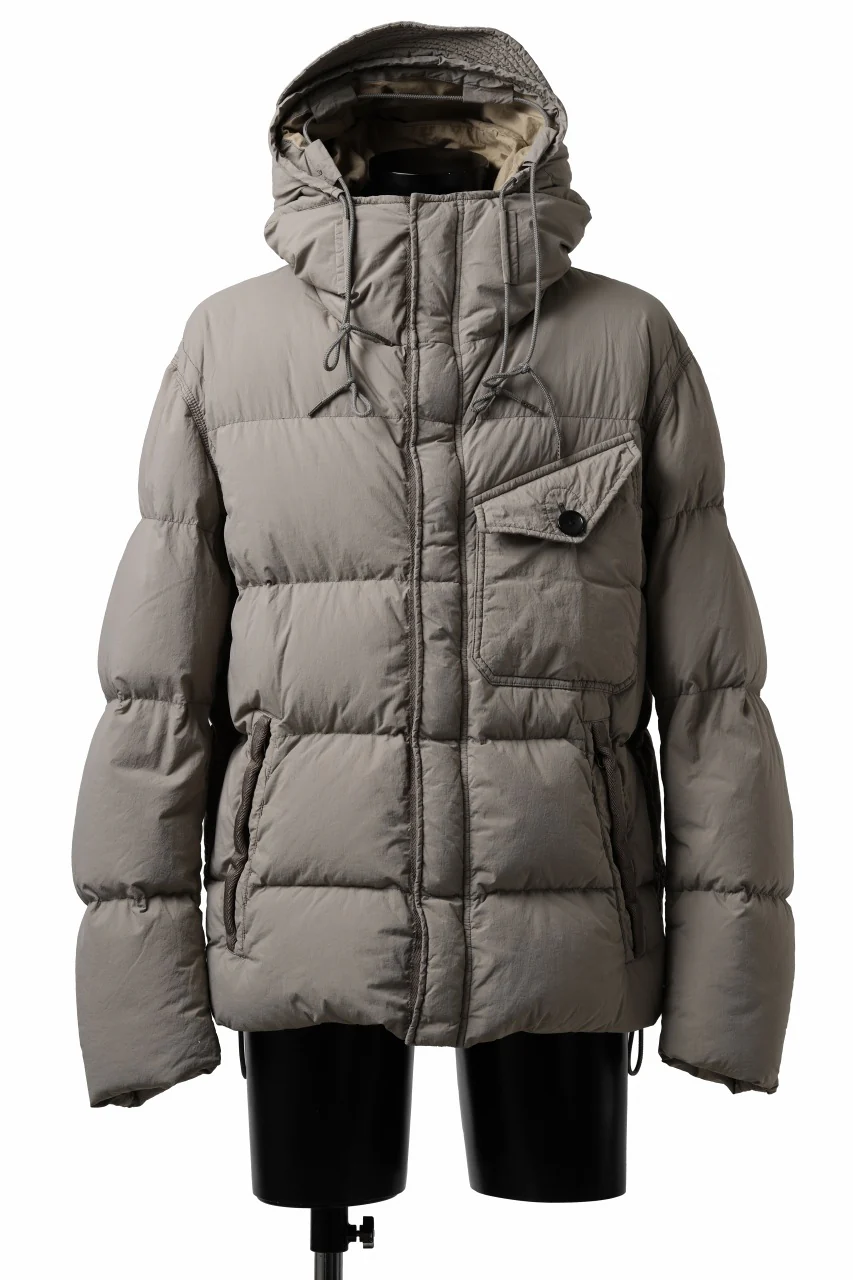 Ten c SURVIVAL DOWN JACKET / GARMENT DYED (ASH GRAY) - Image 13