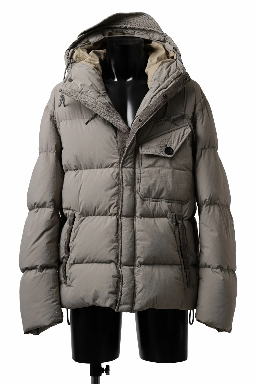 Ten c SURVIVAL DOWN JACKET / GARMENT DYED (ASH GRAY) - Image 14
