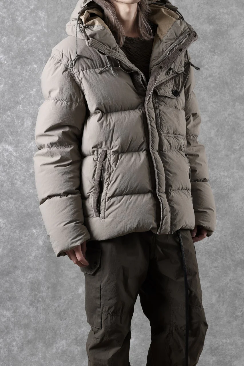 Ten c SURVIVAL DOWN JACKET / GARMENT DYED (ASH GRAY) - Image 3