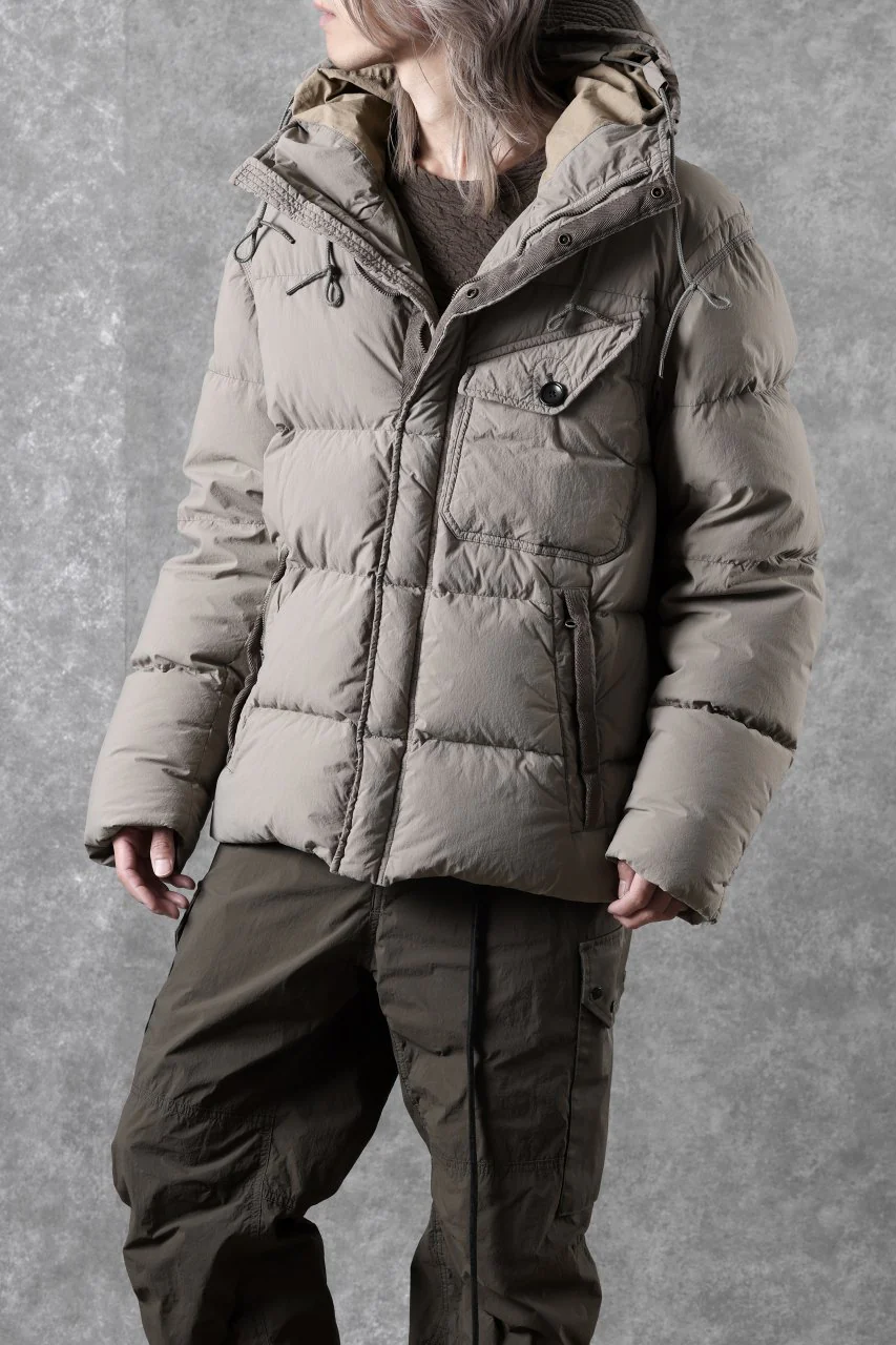 Ten c SURVIVAL DOWN JACKET / GARMENT DYED (ASH GRAY) - Image 6