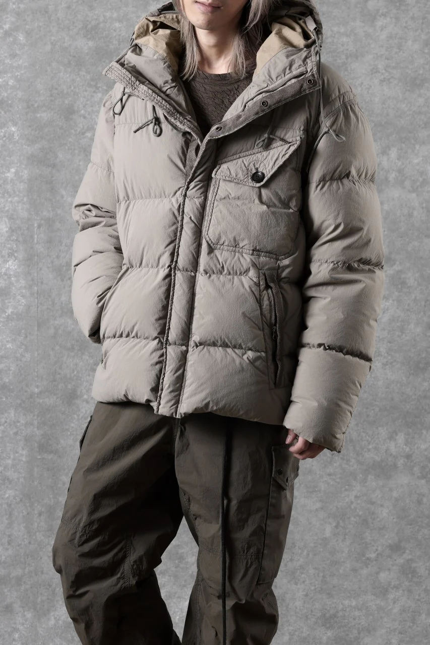 Ten c SURVIVAL DOWN JACKET / GARMENT DYED (ASH GRAY) - Image 8