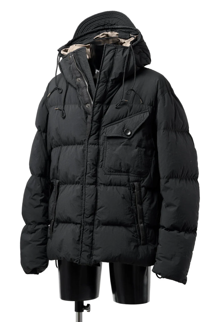 Ten c SURVIVAL DOWN JACKET / GARMENT DYED (BLACK) - Image 13