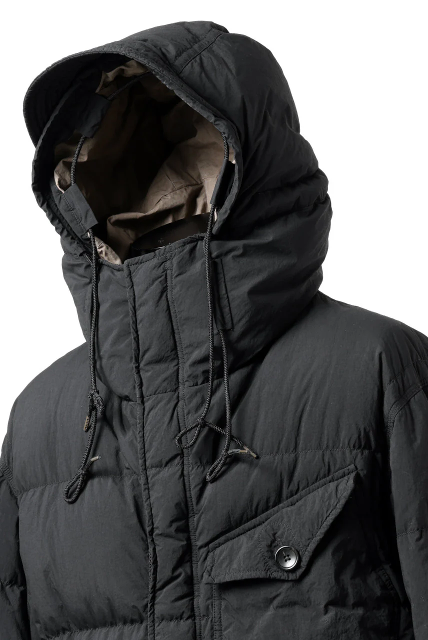 Ten c SURVIVAL DOWN JACKET / GARMENT DYED (BLACK) - Image 24