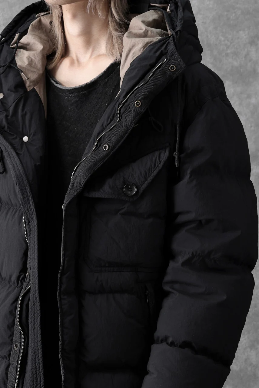 Ten c SURVIVAL DOWN JACKET / GARMENT DYED (BLACK) - Image 35