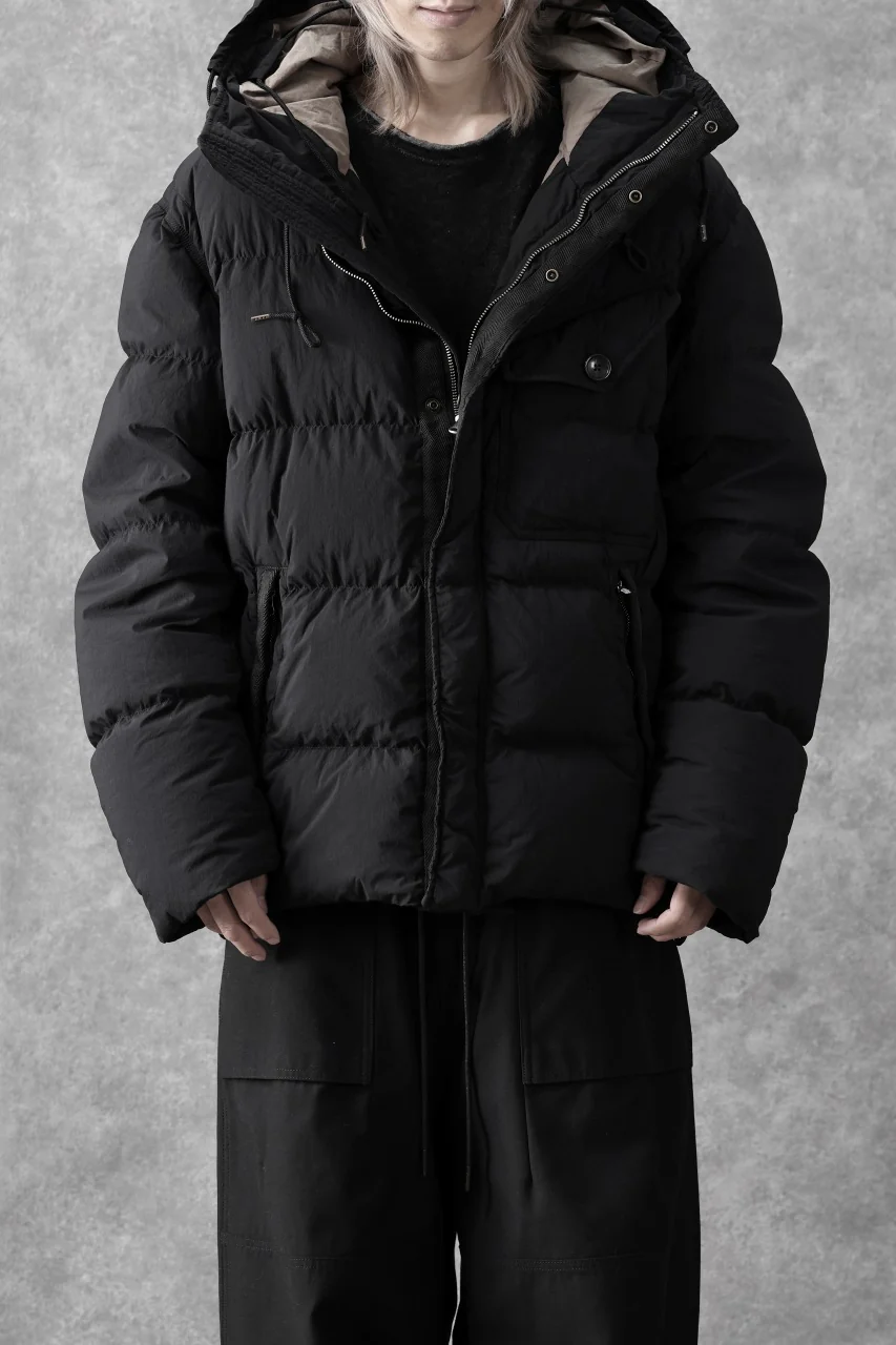 Ten c SURVIVAL DOWN JACKET / GARMENT DYED (BLACK) - Image 4