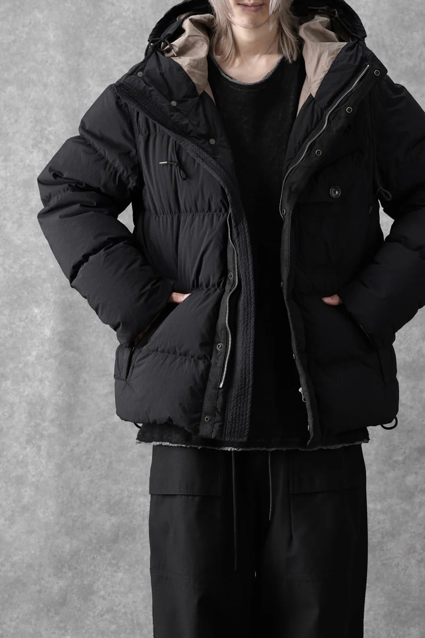 Ten c SURVIVAL DOWN JACKET / GARMENT DYED (BLACK) - Image 8