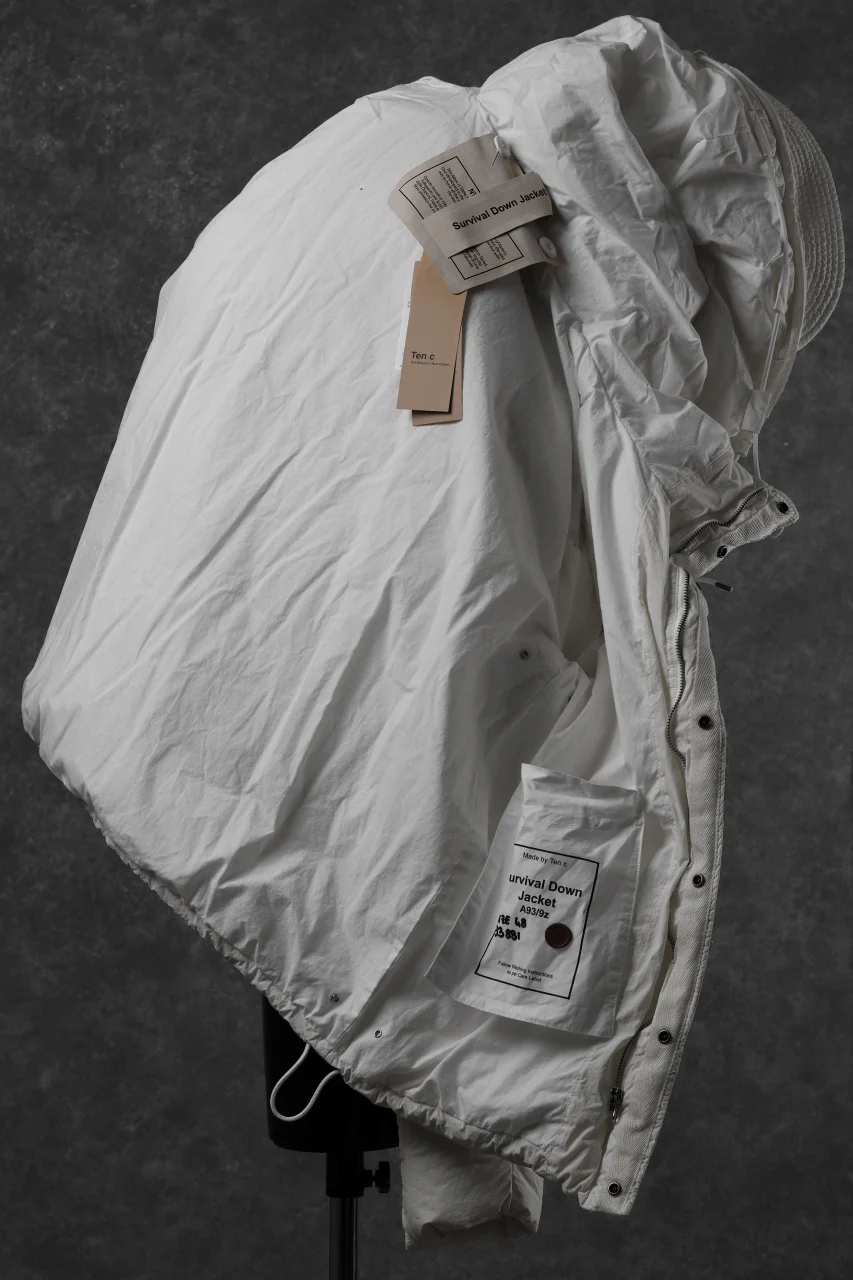 Ten c SURVIVAL DOWN JACKET / GARMENT DYED (WHITE) - Image 21
