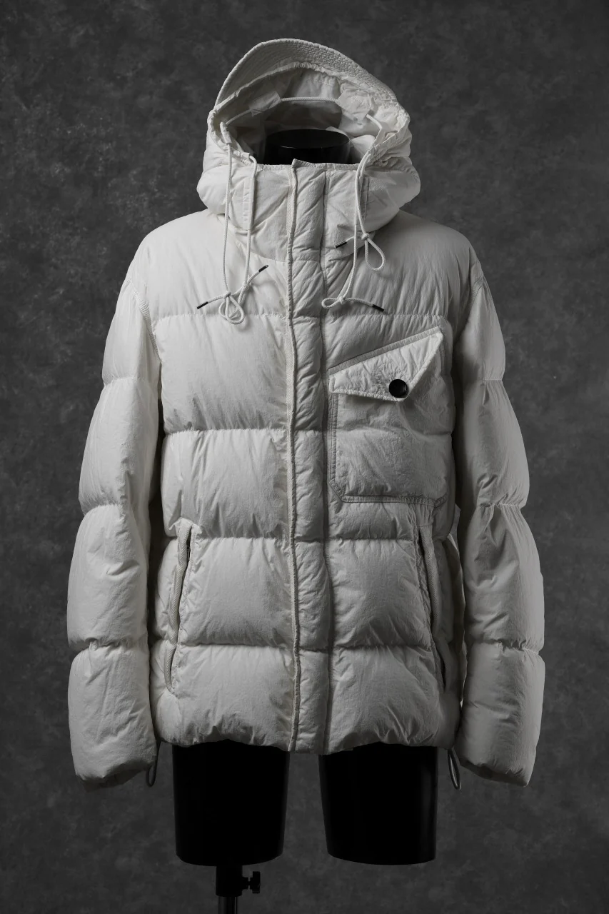 Ten c SURVIVAL DOWN JACKET / GARMENT DYED (WHITE) - Image 3