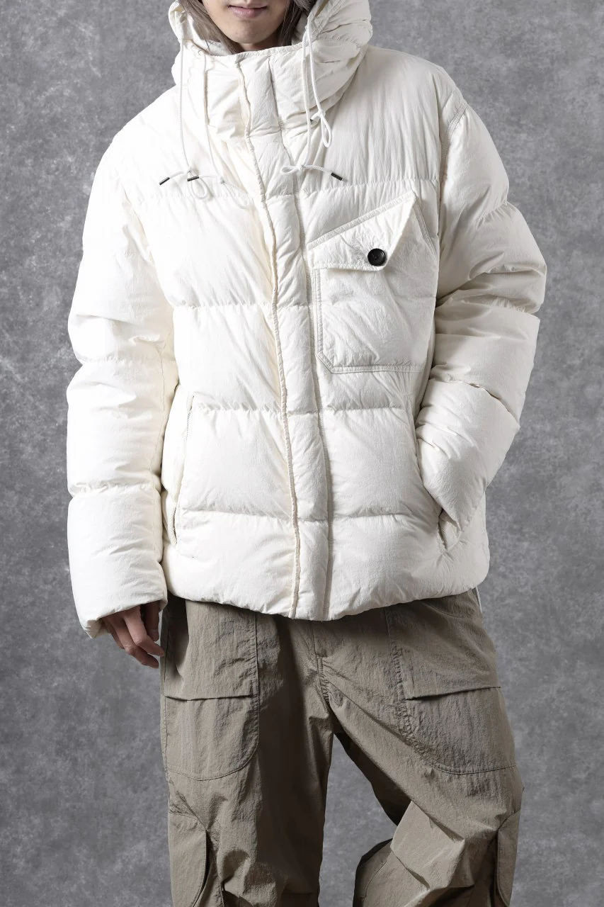 Ten c SURVIVAL DOWN JACKET / GARMENT DYED (WHITE) - Image 6
