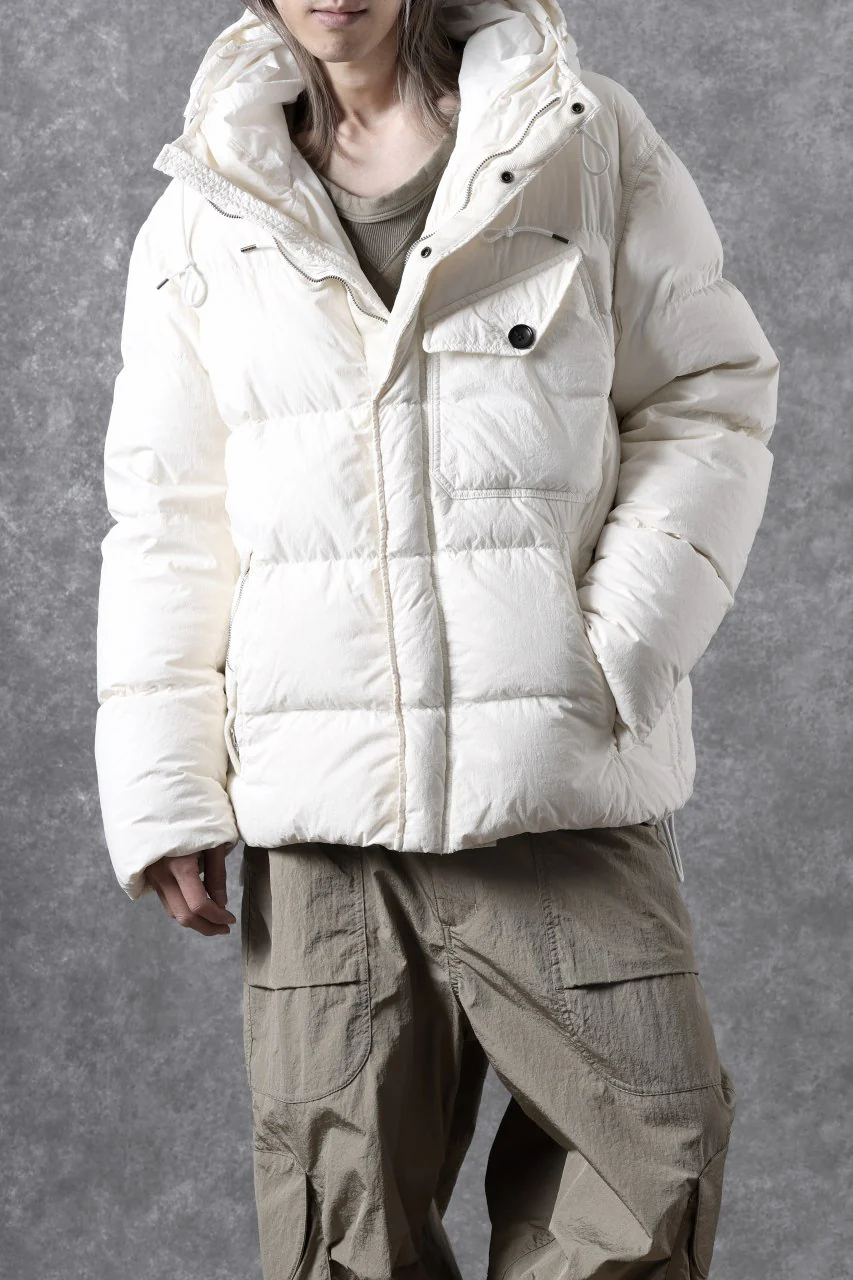 Ten c SURVIVAL DOWN JACKET / GARMENT DYED (WHITE) - Image 8