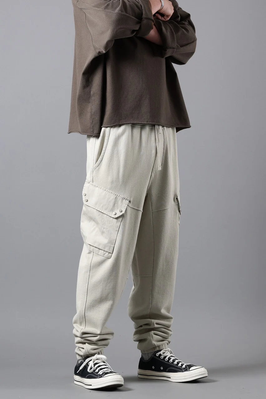 Ten c SWEAT PANTS / GARMENT DYED DIRECT FIXED DIAGONAL FLEECE + OJJ 11oz (BEIGE) - Image 16