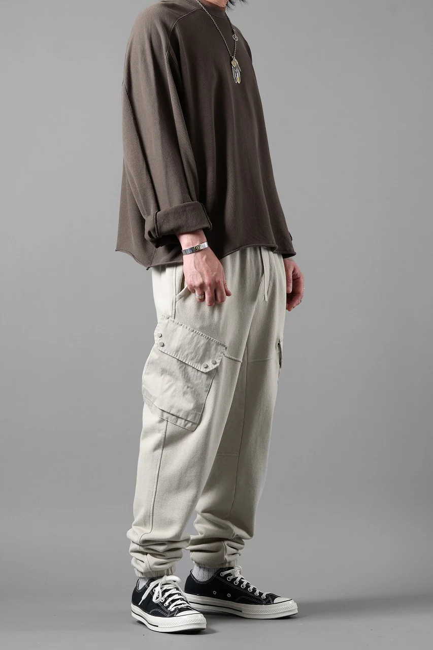 Ten c SWEAT PANTS / GARMENT DYED DIRECT FIXED DIAGONAL FLEECE + OJJ 11oz (BEIGE) - Image 30