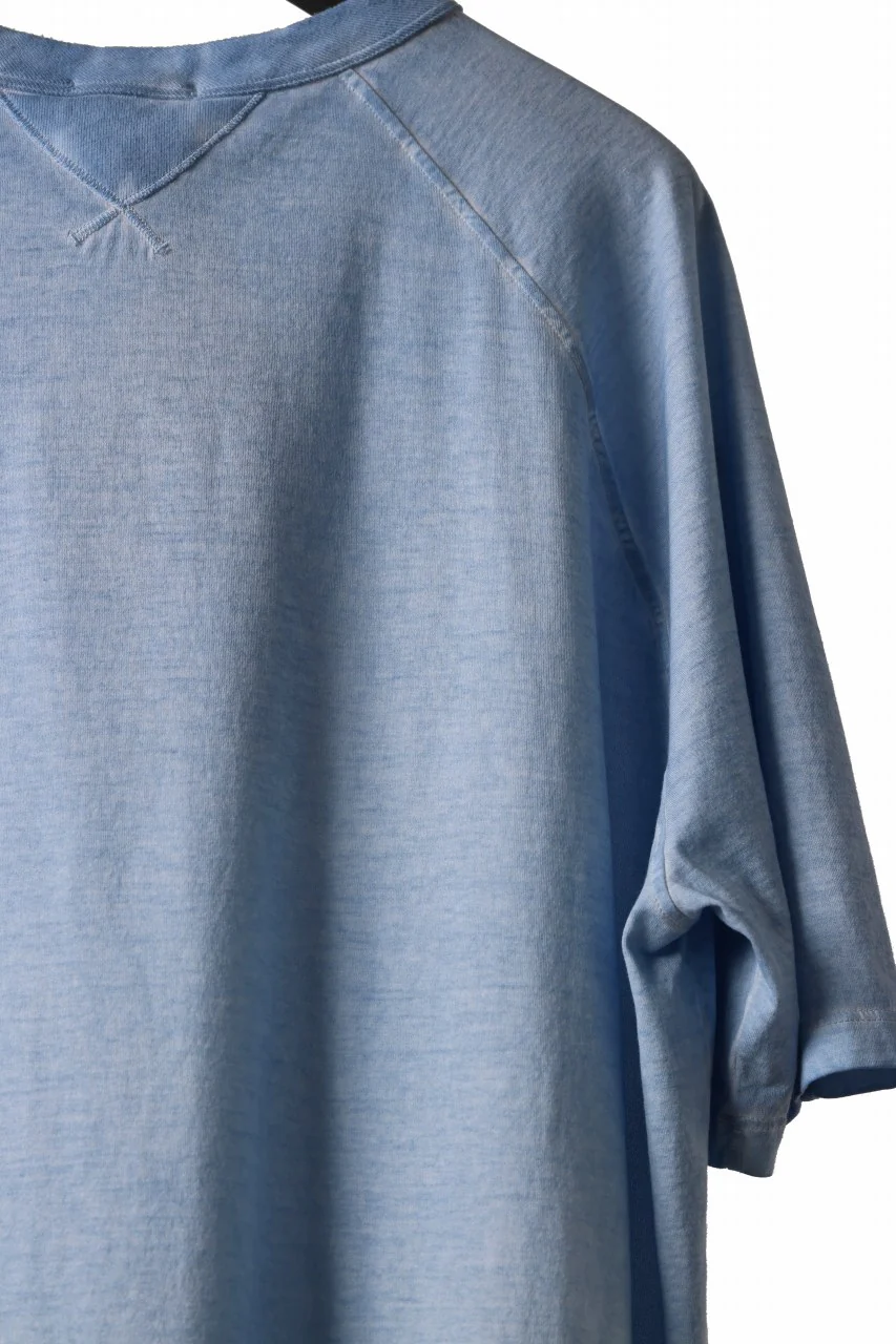 Ten c T-SHIRT / COLORED DUST DYED MAKO COTTON JERSEY (STONE BLUE) - Image 10
