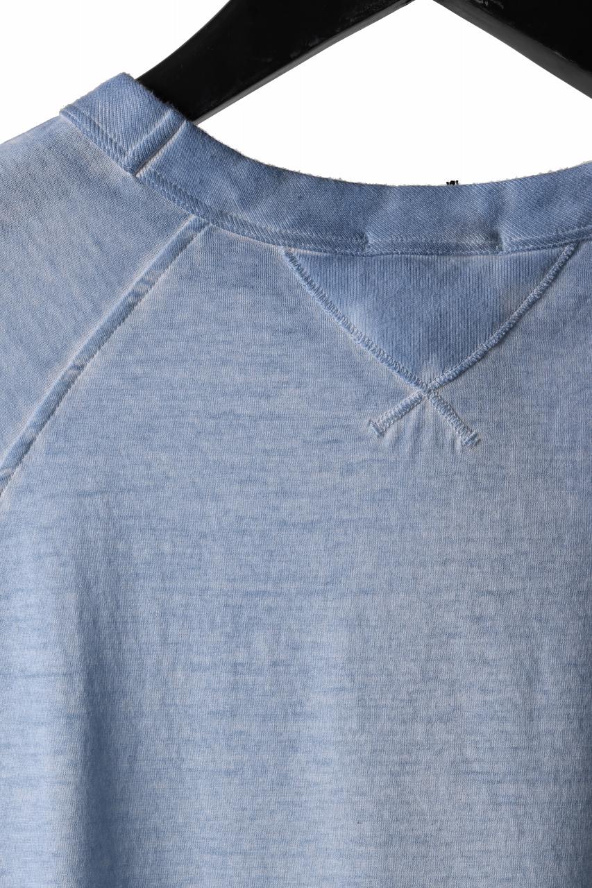 Ten c T-SHIRT / COLORED DUST DYED MAKO COTTON JERSEY (STONE BLUE) - Image 11