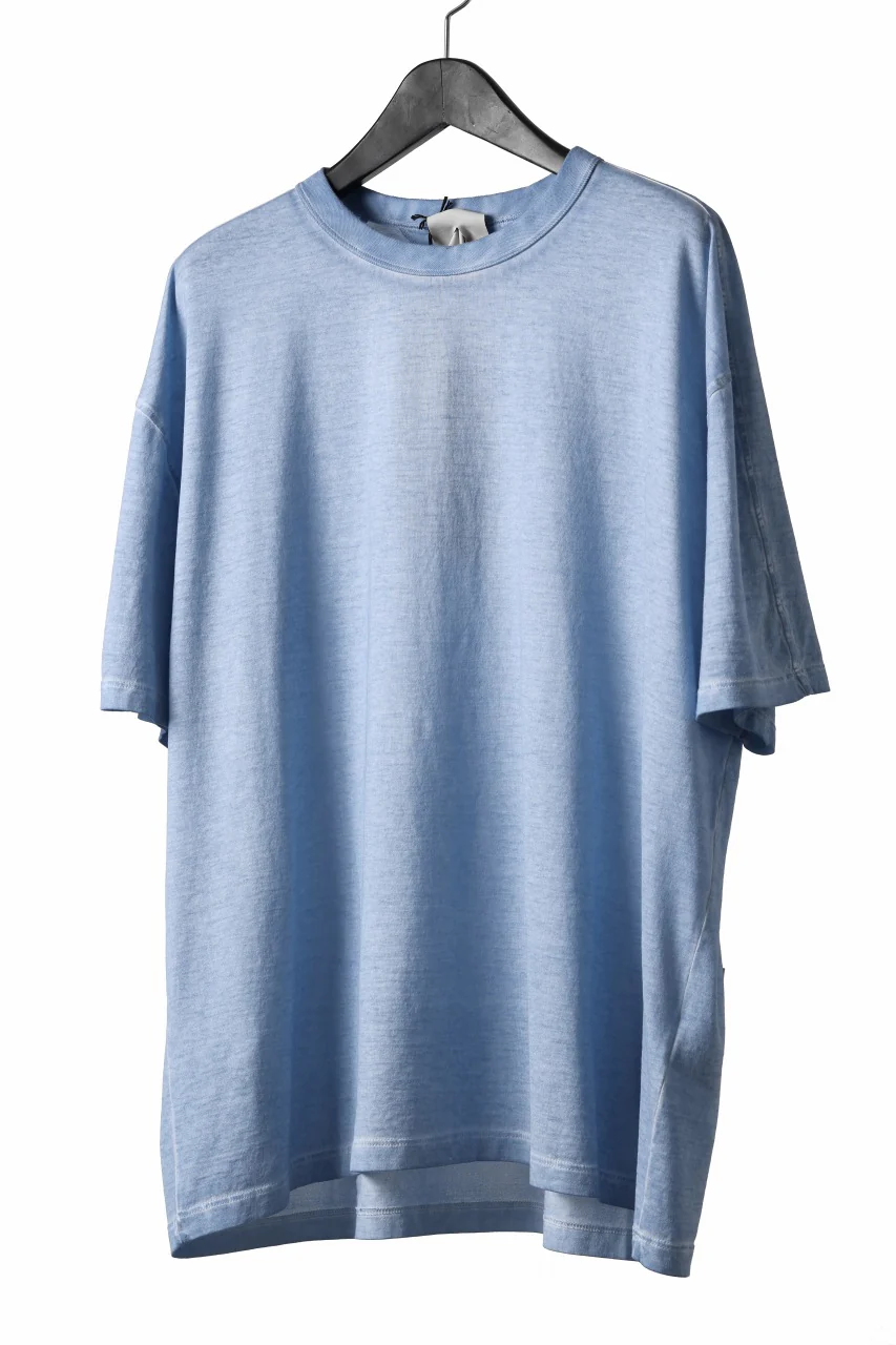 Ten c T-SHIRT / COLORED DUST DYED MAKO COTTON JERSEY (STONE BLUE) - Image 2