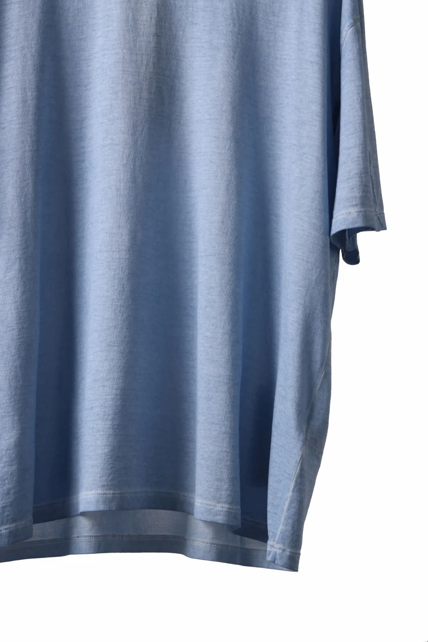 Ten c T-SHIRT / COLORED DUST DYED MAKO COTTON JERSEY (STONE BLUE) - Image 5
