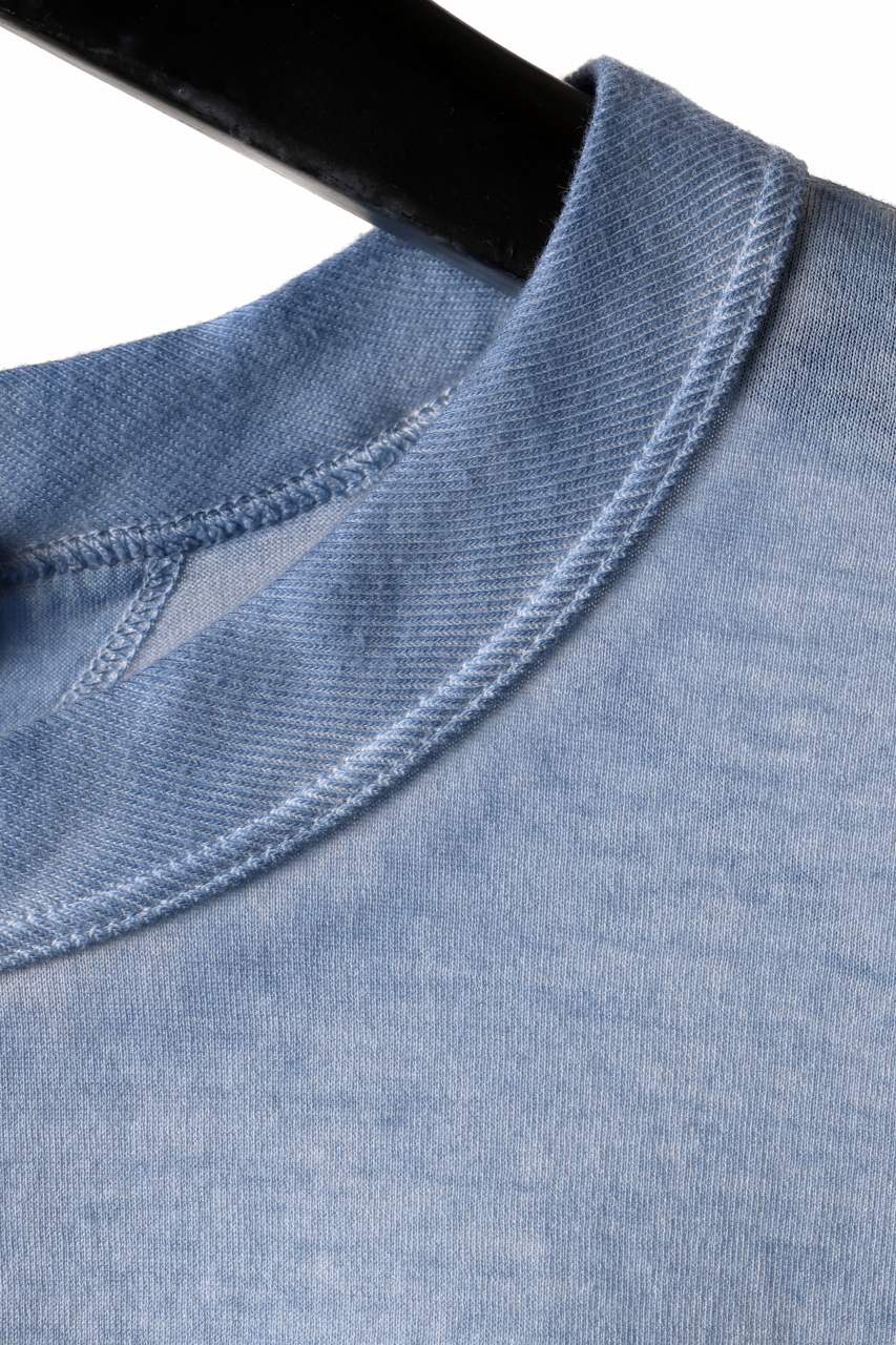 Ten c T-SHIRT / COLORED DUST DYED MAKO COTTON JERSEY (STONE BLUE) - Image 7