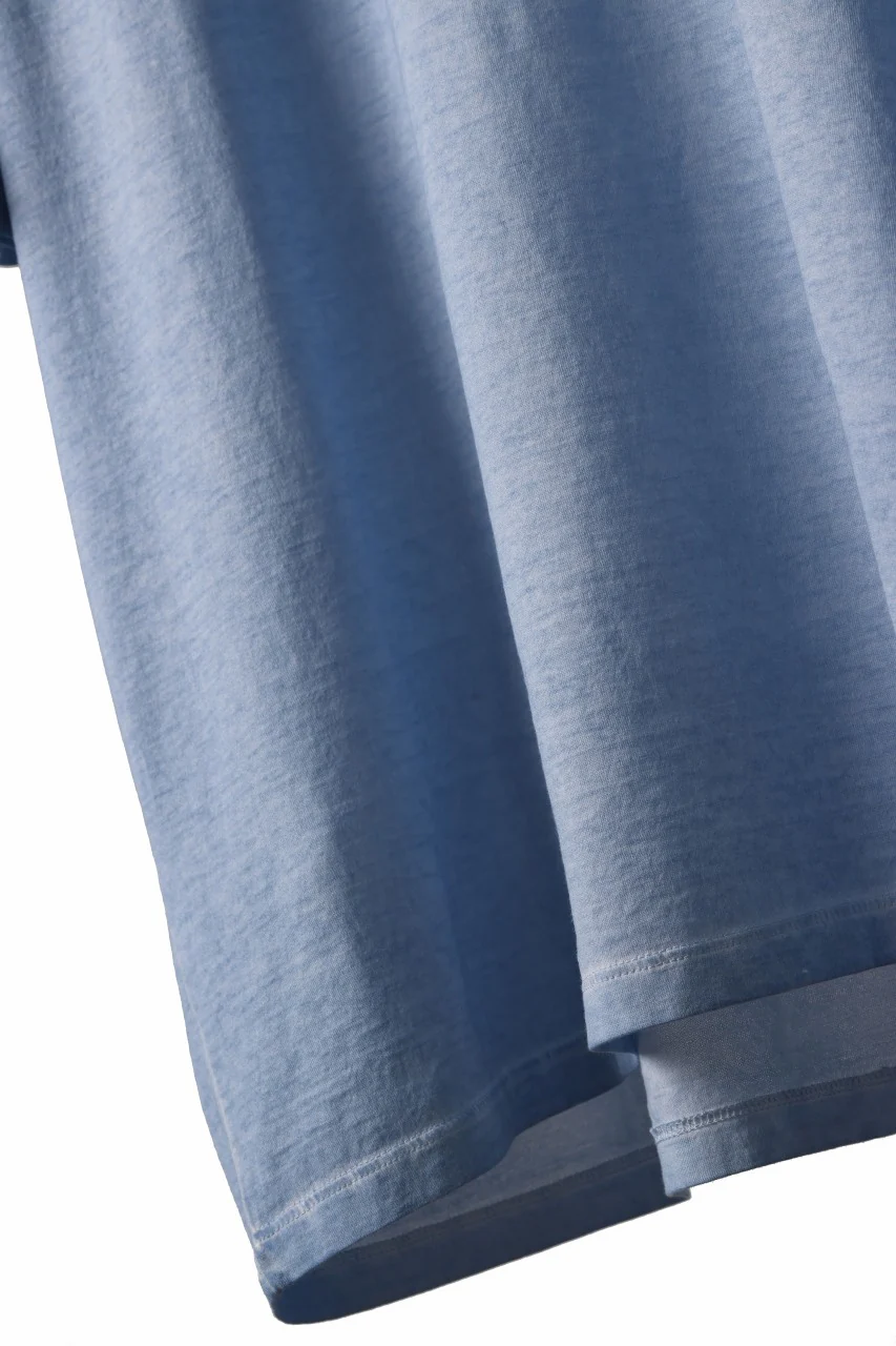 Ten c T-SHIRT / COLORED DUST DYED MAKO COTTON JERSEY (STONE BLUE) - Image 8