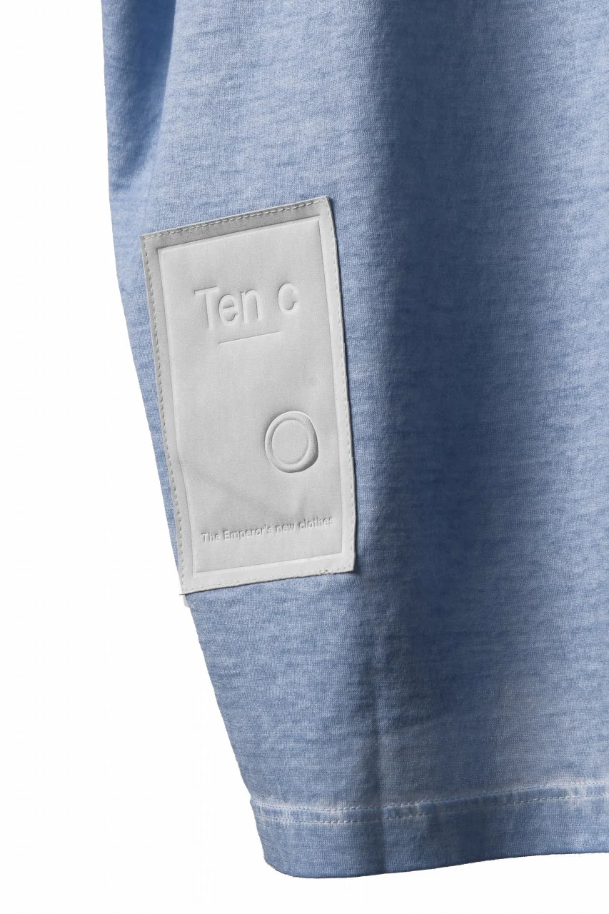 Ten c T-SHIRT / COLORED DUST DYED MAKO COTTON JERSEY (STONE BLUE) - Image 9