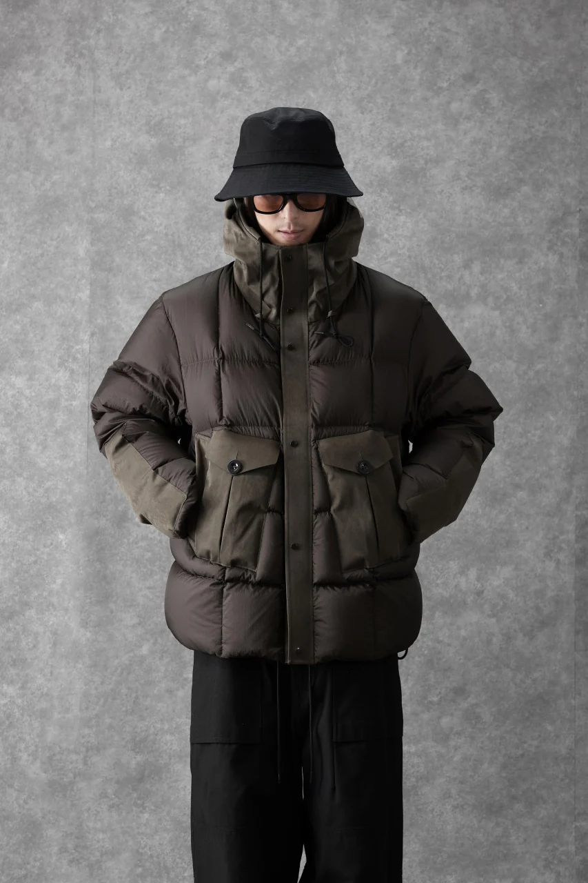 Ten c TEMPEST COMBO DOWN JACKET (DARK OLIVE) - Image 3