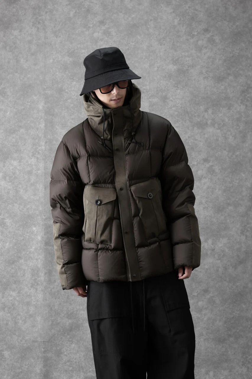 Ten c TEMPEST COMBO DOWN JACKET (DARK OLIVE) - Image 4