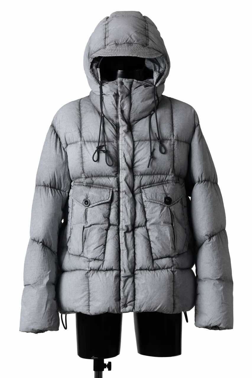 Ten c TEMPEST DOWN JACKET Ⅱ / FROSTED TRANSPARENT POLISHED NYLON (GRAY) - Image 10