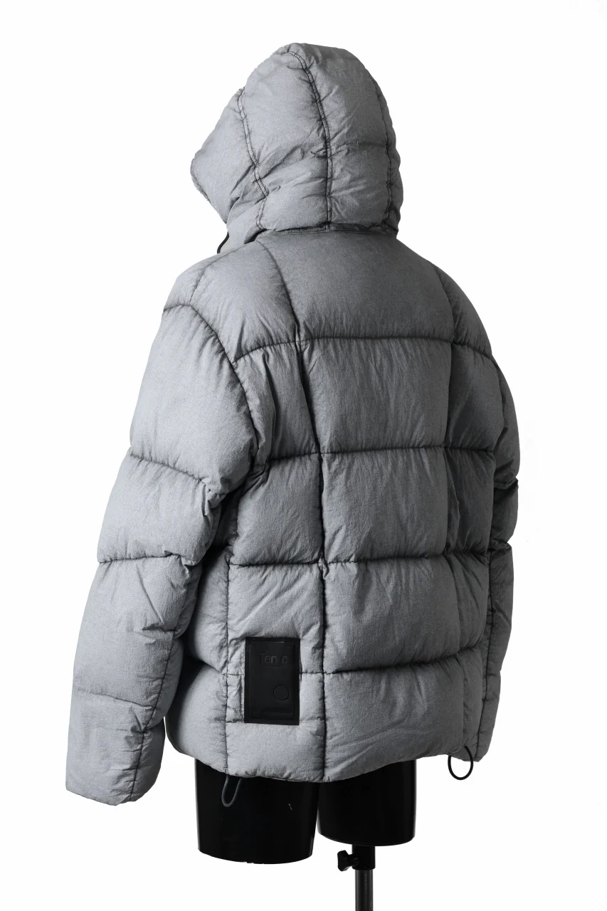 Ten c TEMPEST DOWN JACKET Ⅱ / FROSTED TRANSPARENT POLISHED NYLON (GRAY) - Image 12
