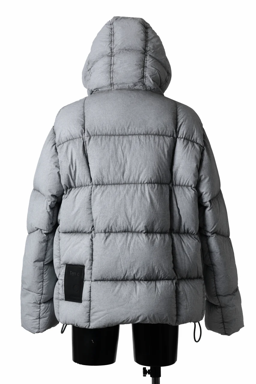 Ten c TEMPEST DOWN JACKET Ⅱ / FROSTED TRANSPARENT POLISHED NYLON (GRAY) - Image 13